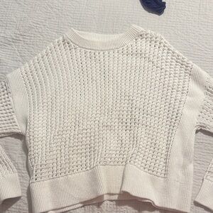 Old Navy Women's Cream Knit Sweater